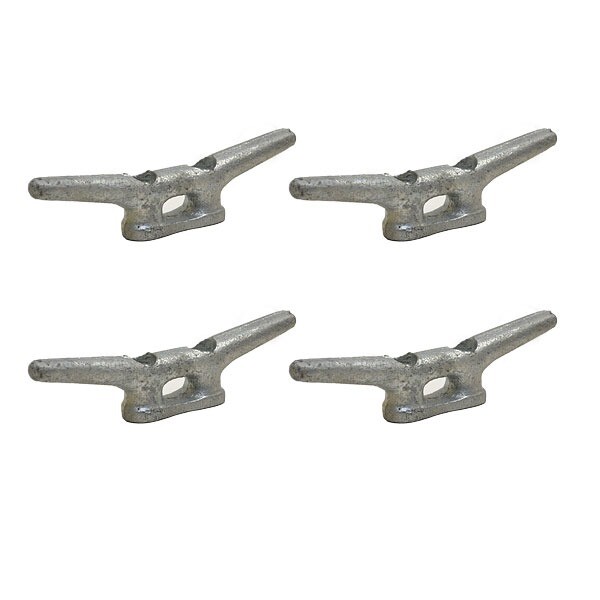 MI Boat Cleats 92100 | 6 Inch Galvanized Iron (Set of 4)