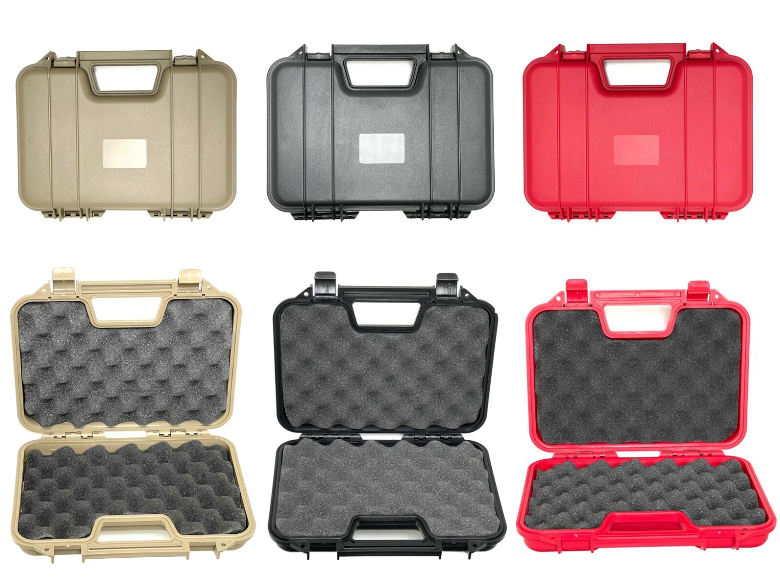 Airsoft Revolver Handgun Case Pistol Lockable Hard Carrying Case Egg Foam Padded