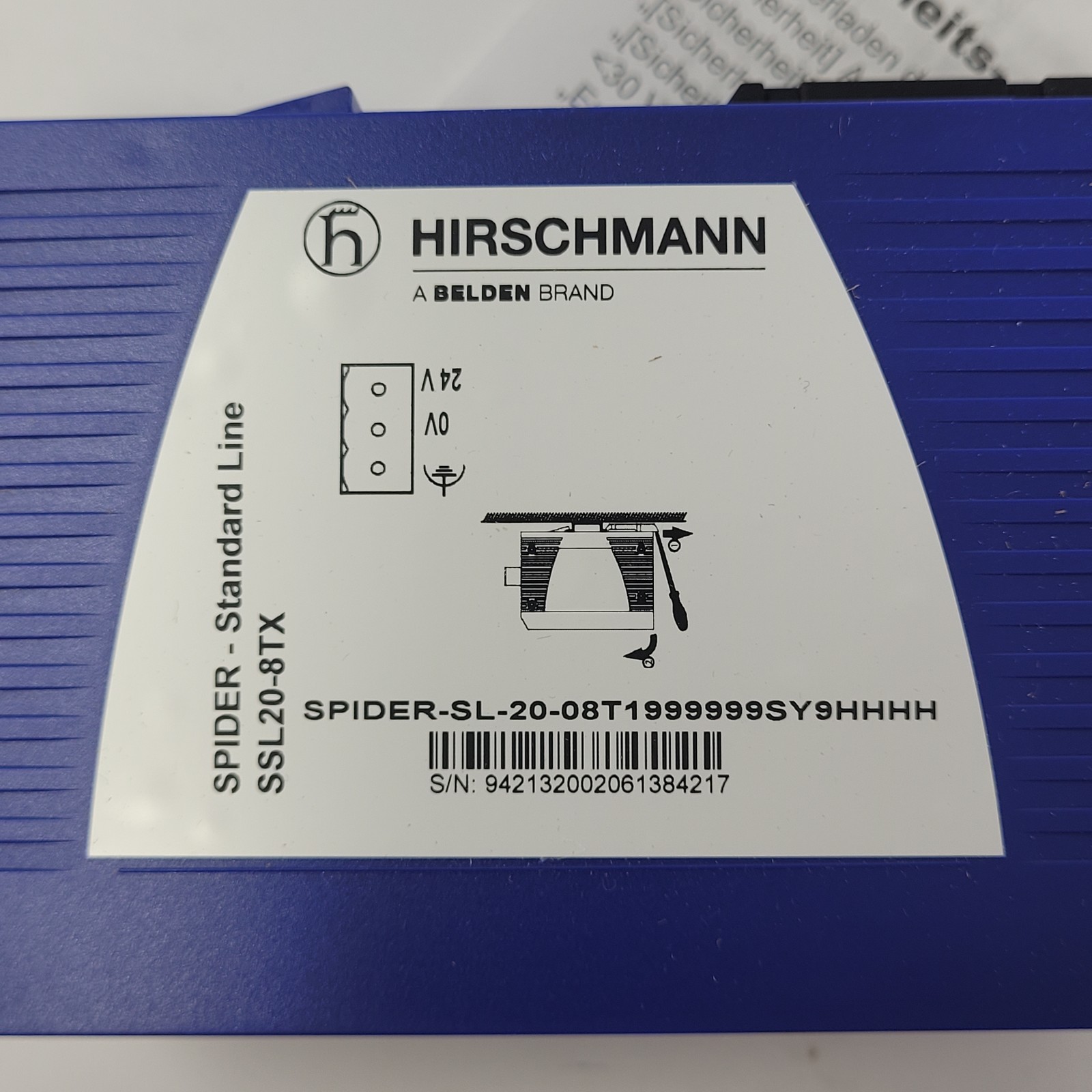 Hirschmann SSL20-8TX, Ethernet Switch, 9.6 - 32 VDC - NEW