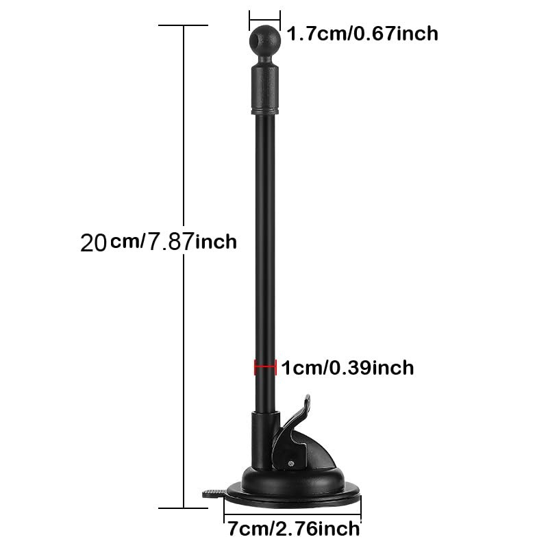 ThtRht 2 Pack Car Phone Holder Mount Suction Cup Replacement with Long Black