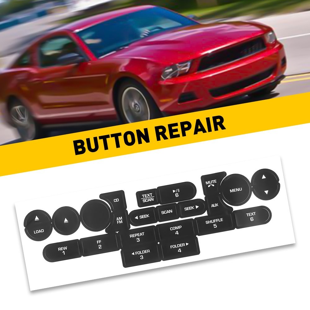 AM Button FM Radio Stereo RePair Replacement Decal Set Fit Ford Stickers Mustang