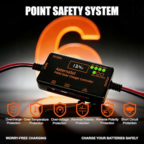 PWM Solar Charge Controller 12V20A Solar Panel Charge Controller with 20A PWM