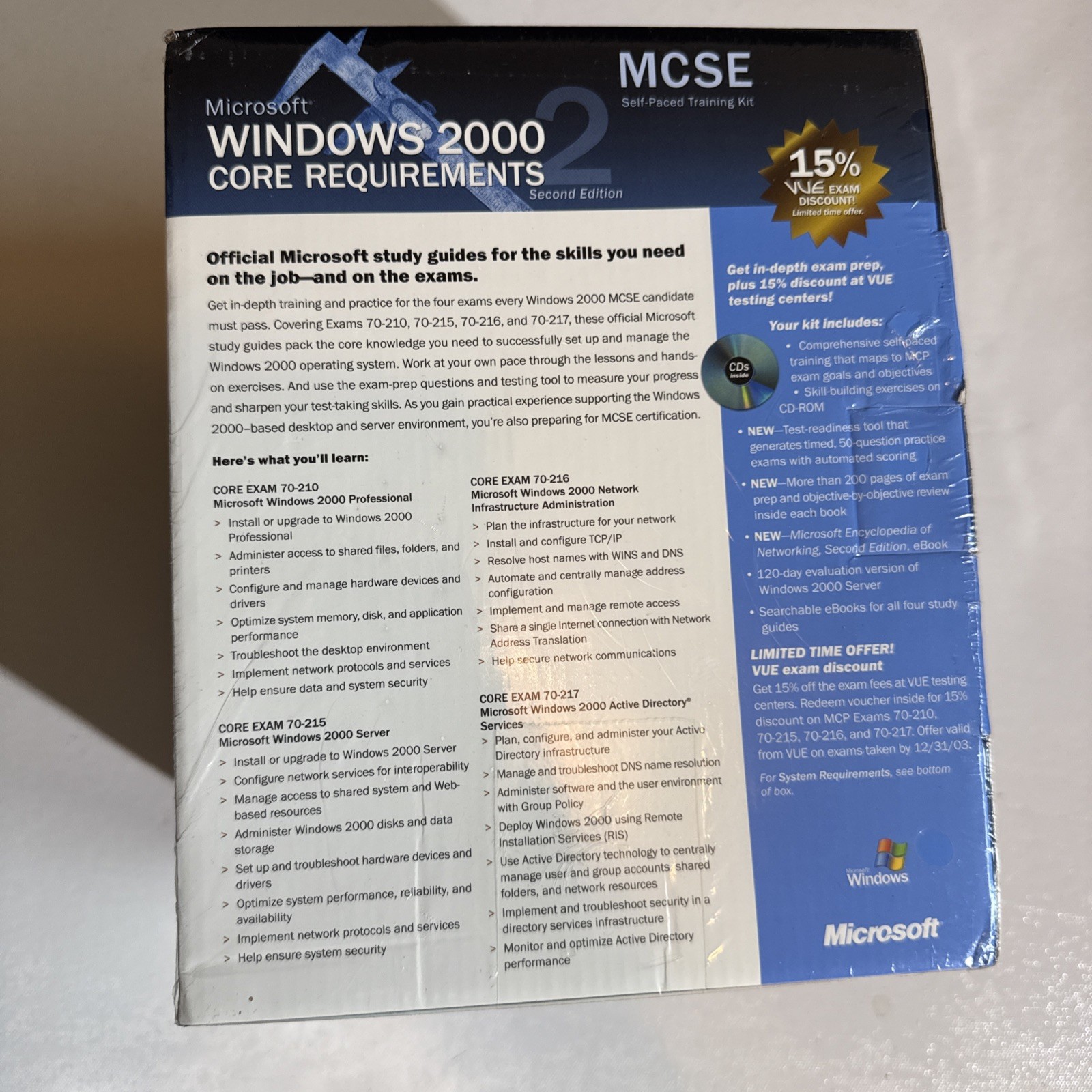 New Microsoft Microsoft Windows 2000 Core Requirements