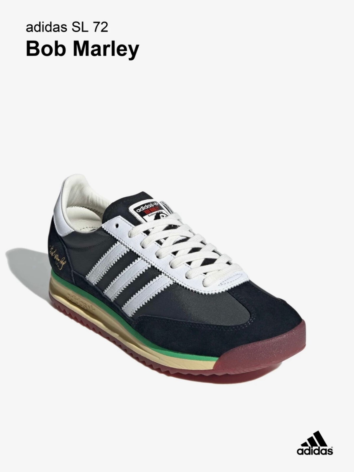 adida s Originals SL 72 RS Bob Marley One Love JR7973