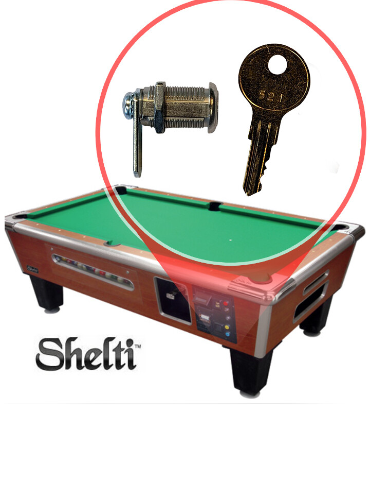 521 Shelti Gold Standard pool table key or replacement lock - you select