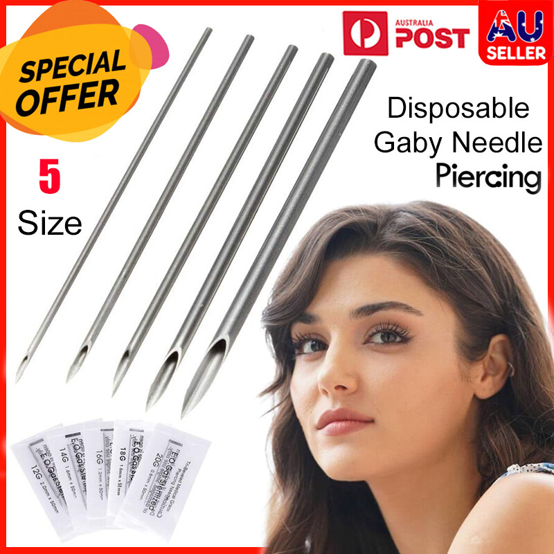 Piercing Body Needles 2Pcs Individually Packaged And Sterilized Sizes  12 - 20