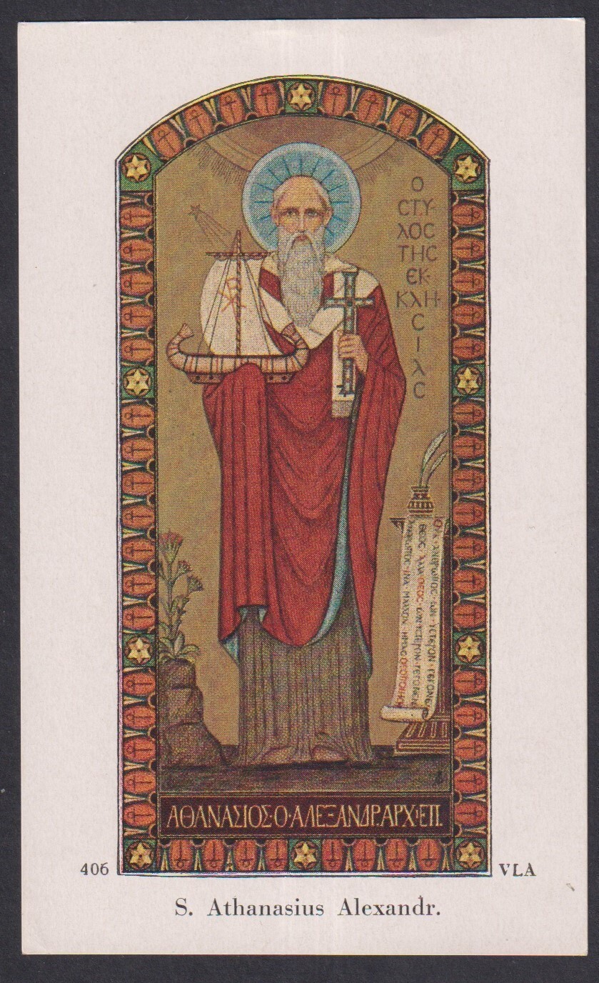 Holy card antique de San Alexandre santino image pieuse estampa