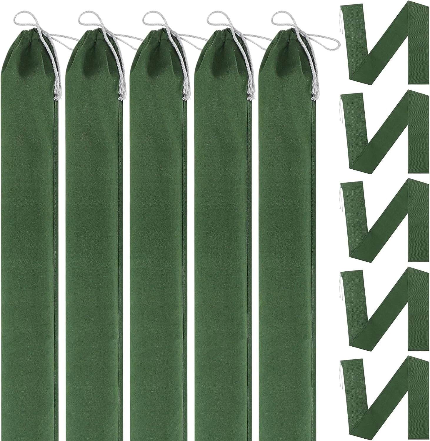 5 Pcs 5' X 4.7'' Tube Sand Bags for Flooding Long Sand Bags Thickened Reusable C