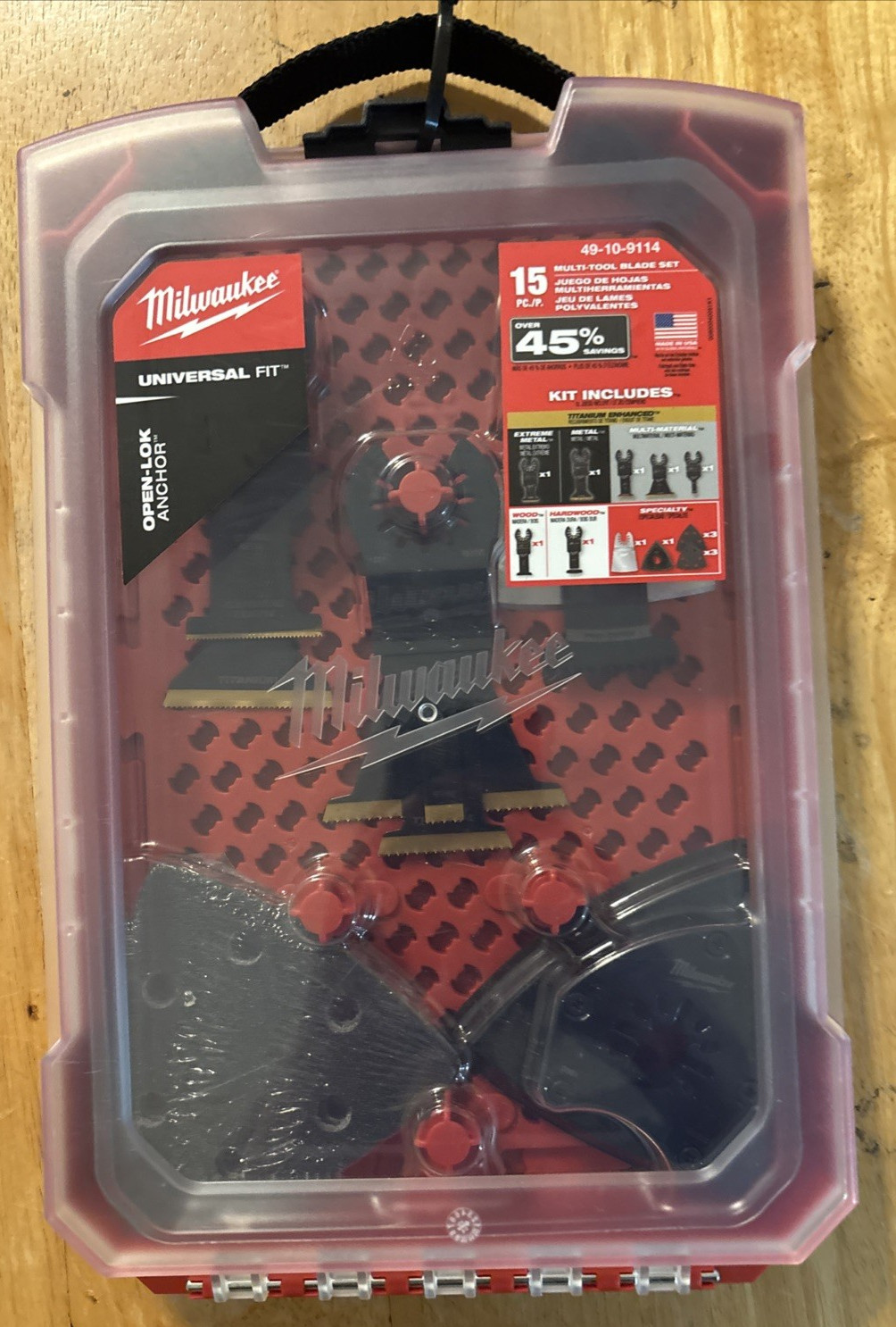 Milwaukee Multi-Tool Blade Variety Kit w/ Case 15pc (49-10-9114)... FREE S&H!