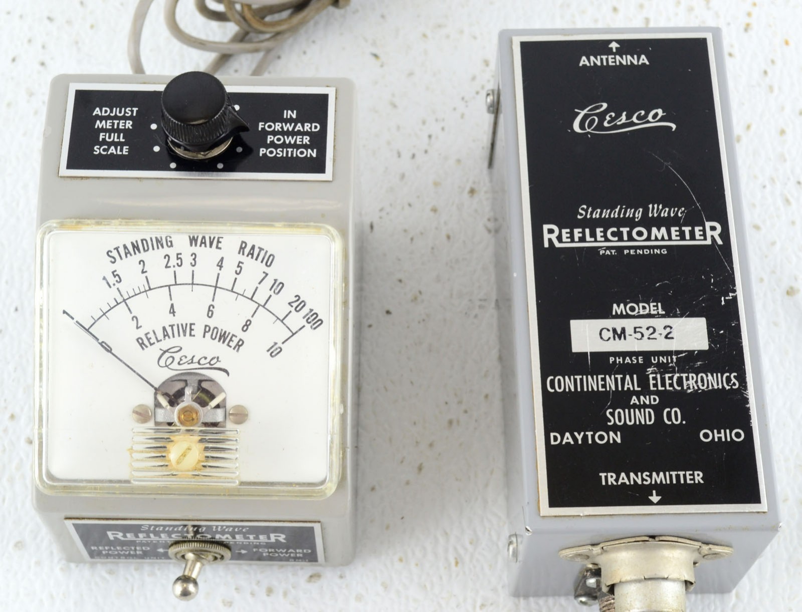 Vintage Cesco CM-52-2 SWR Standing Wave Reflectometer Power Meter Tested