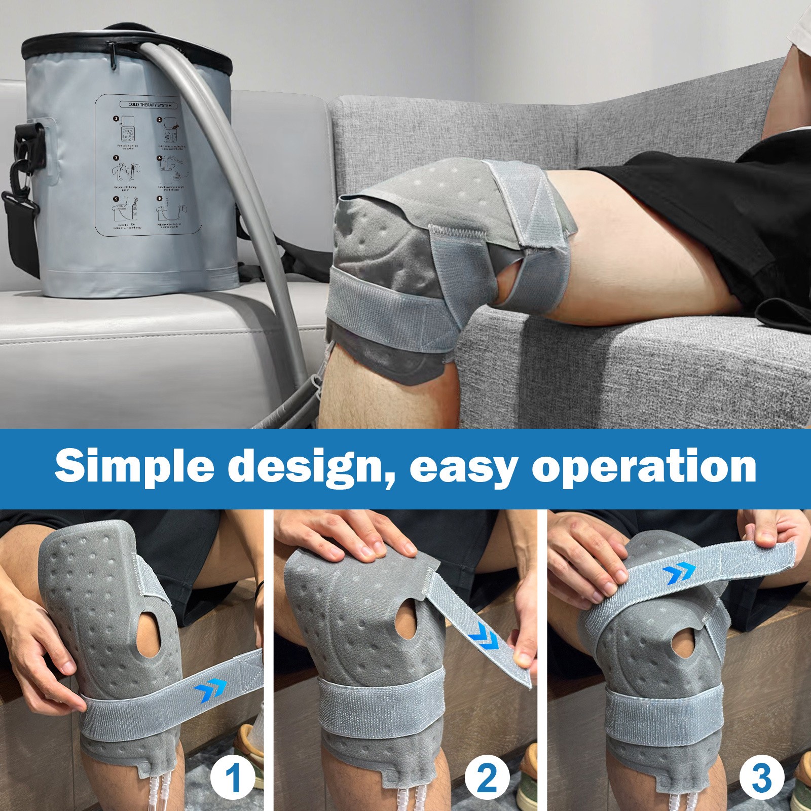 Cold Therapy Machine with Programmable Timer, Ice Machine for Knee after Surgery