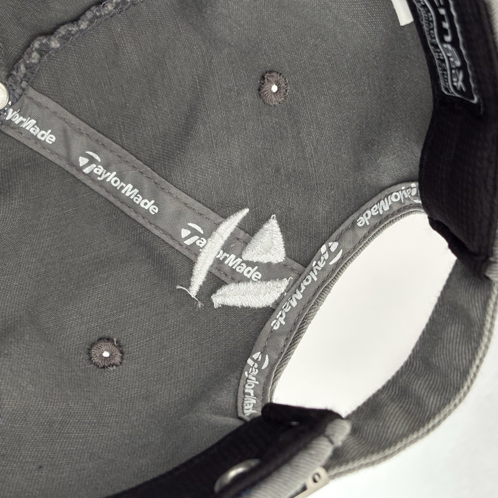 Taylormade Hat Gray Blue Tmax Gear Cotton Adjustable Strap Cap