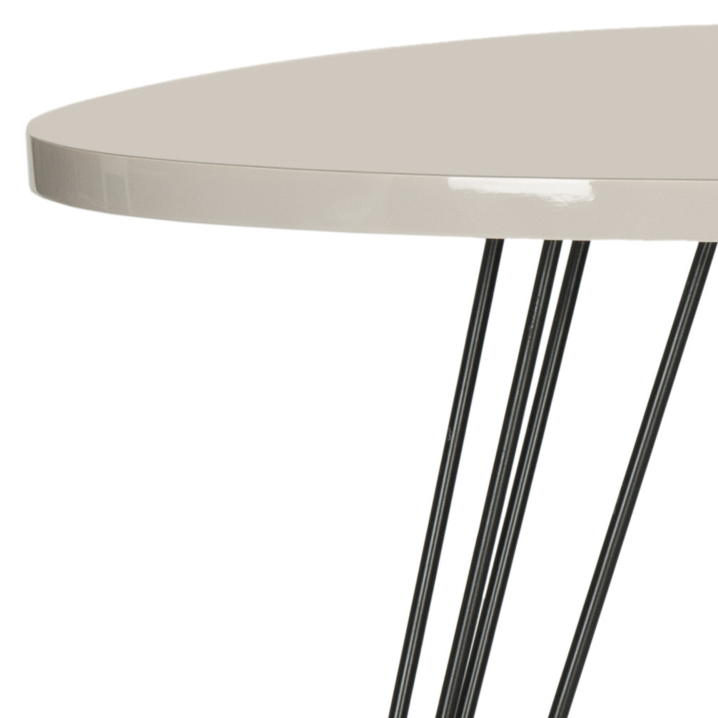 SAFAVIEH Wolcott Retro Mid-Century Lacquer Side Table | Taupe / Black |