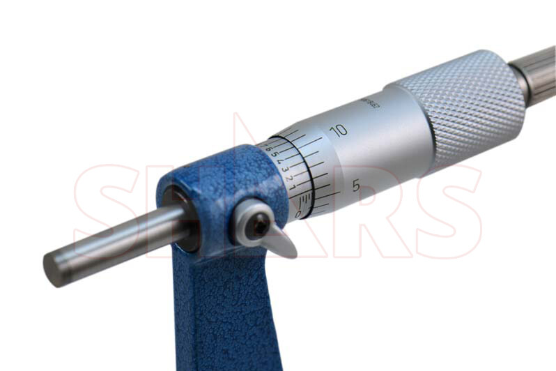 SHARS 1 - 2" PRECISION DEEP THROAT MICROMETER CARBIDE .0001" 6" DEEP NEW M}