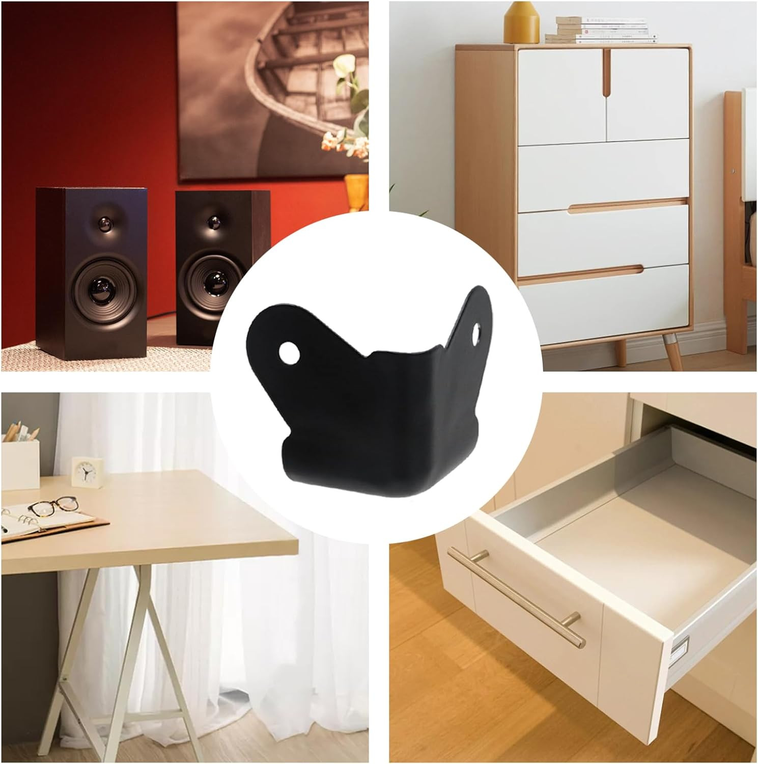 16 Pcs Speaker Cabinet Corner Protectors Rounded Metal Corner Protector for Ampl