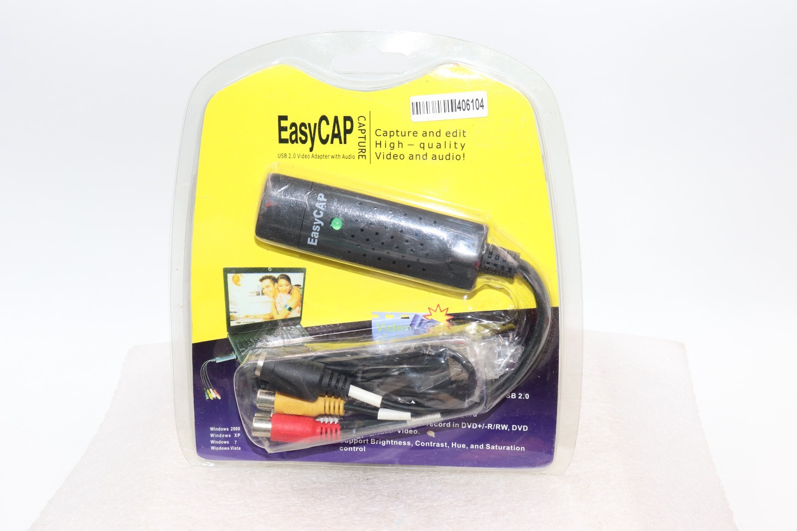 EasyCAP Capture and Edit USB 2.0 Video Adapter with Audio, Model DC60 NOS!