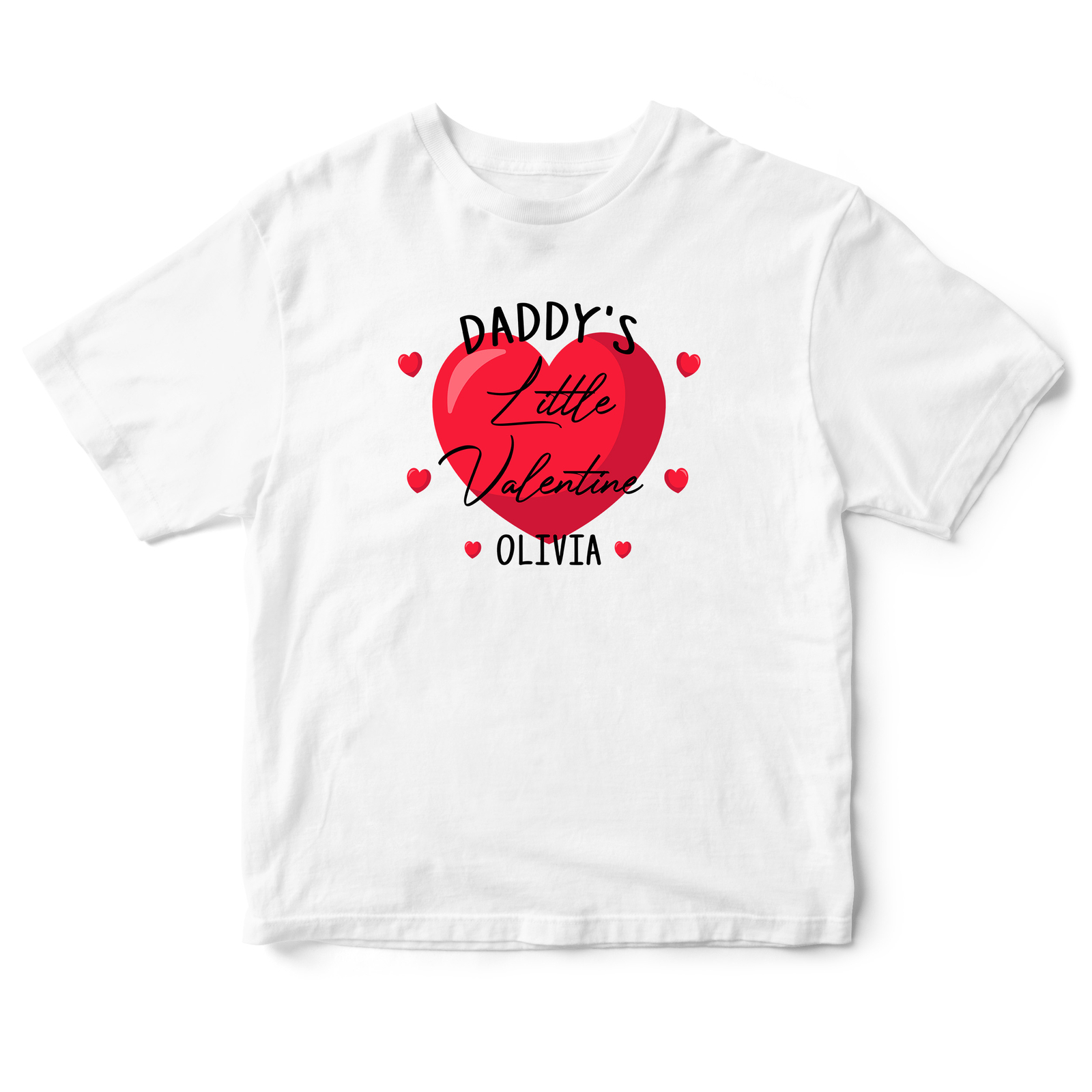 Personalised Daddys Little Valentine Baby T Shirt Valentines Day Girl Top Gif...