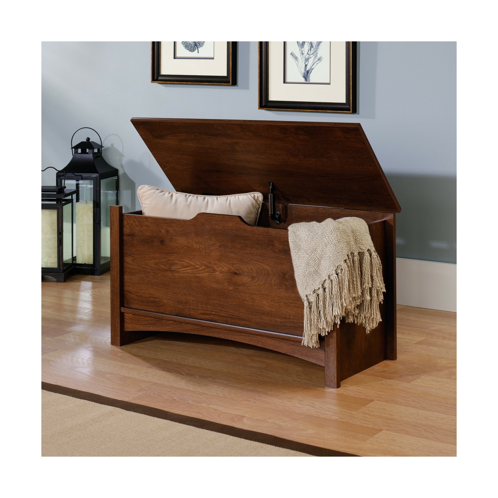 Sauder Shoal Creek Storage Chest, Oiled Oak finish