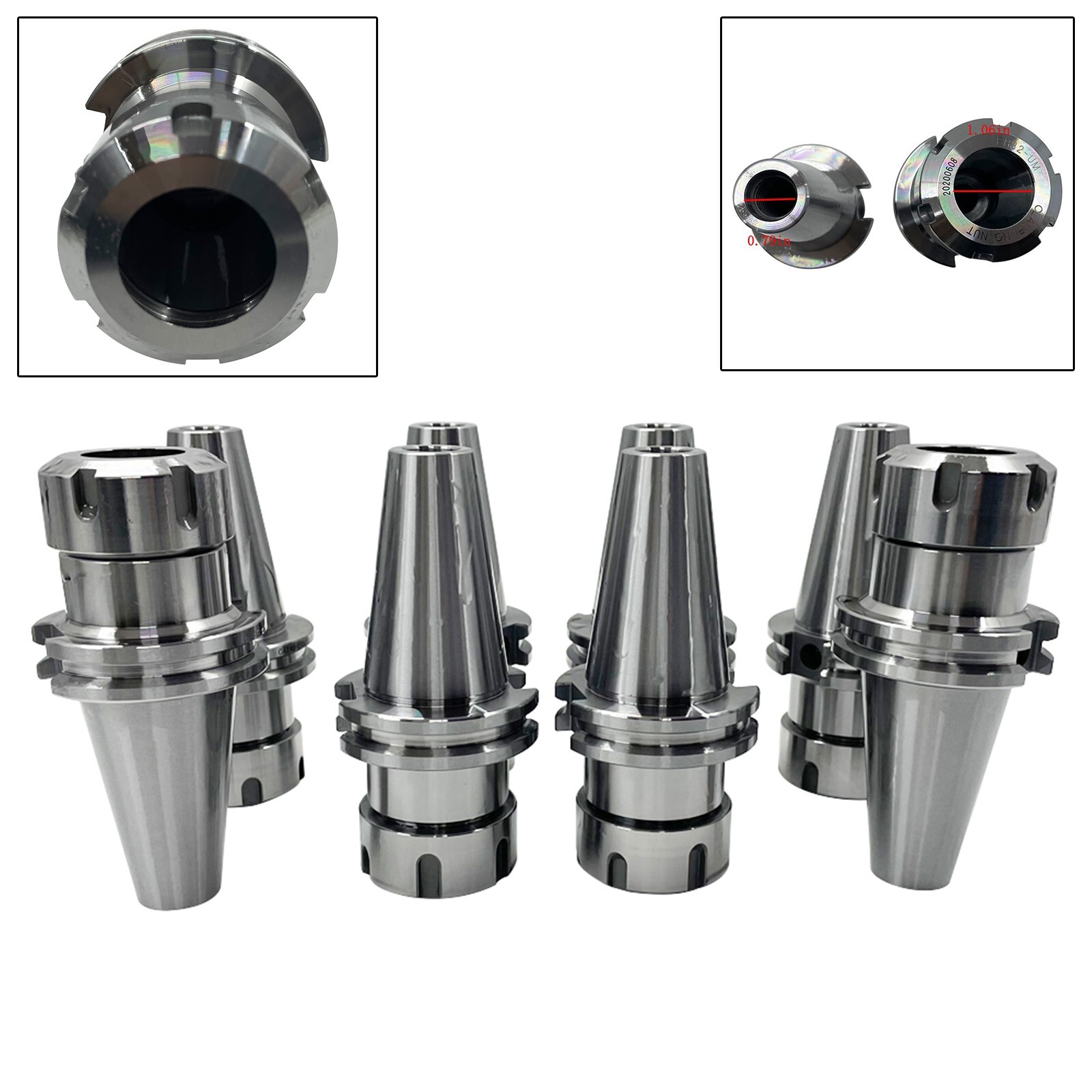 8 PCS Cat40-ER32 Shank Numerical Control Holder Milling Lathe Chuck Tool 2.76"