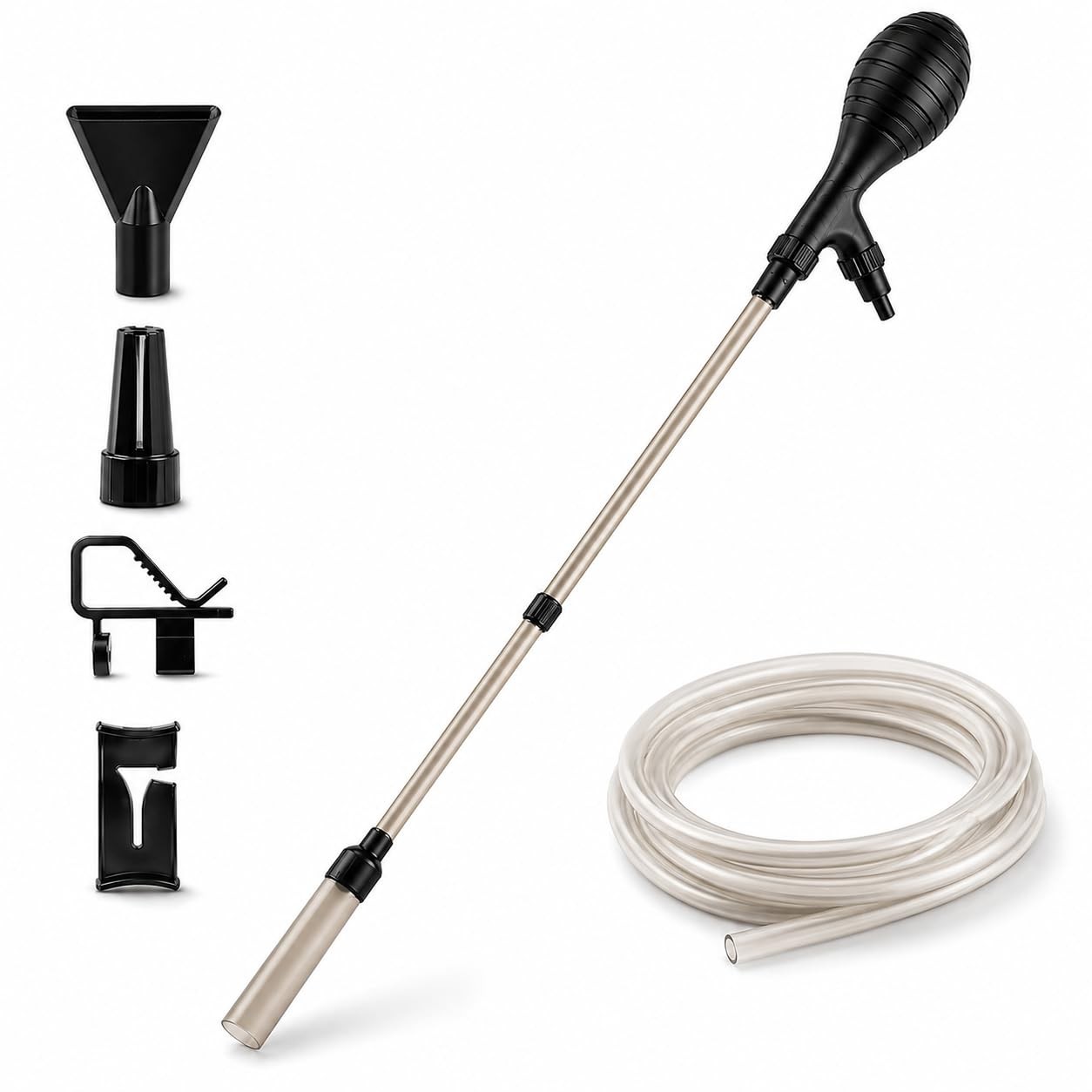 Small Fish Aquarium Gravel Cleaner Kit - Manual 80GPH Strong Suction Gravel V...