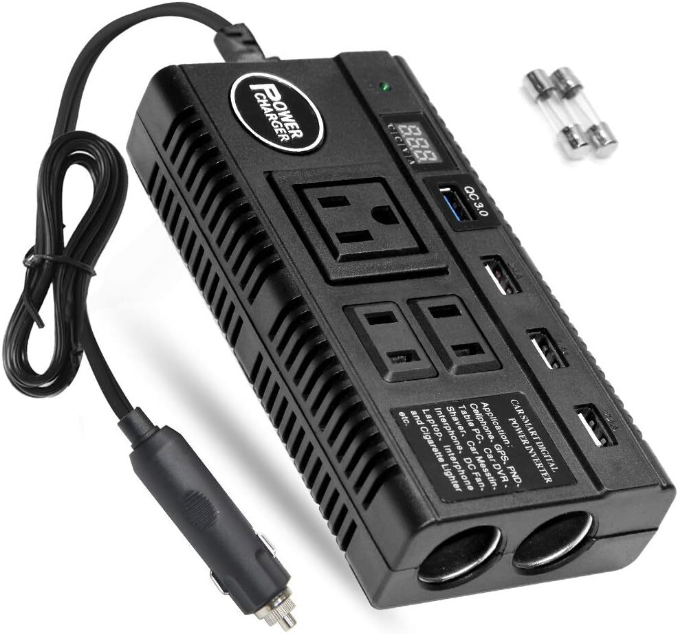 120W Power Inverter Dc 12V 24V To Ac 110V With Usb Fast Charging And Led Display