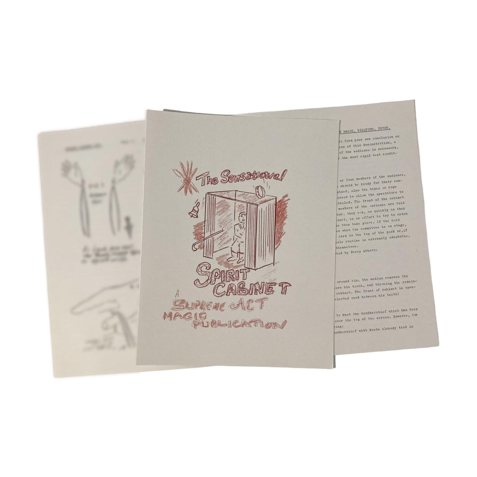 SUPREME MAGIC PRESENTS THE SENSATIONAL SPIRIT CABINET / Vintage Spirit Magic