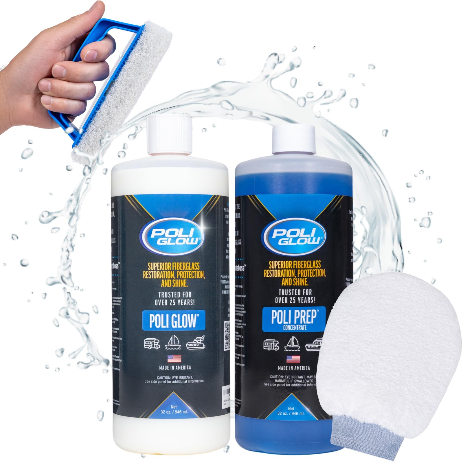 Poli Glow Boat  RV Restoration Fiberglass Kit - Complete Fiberglass Restorer ...
