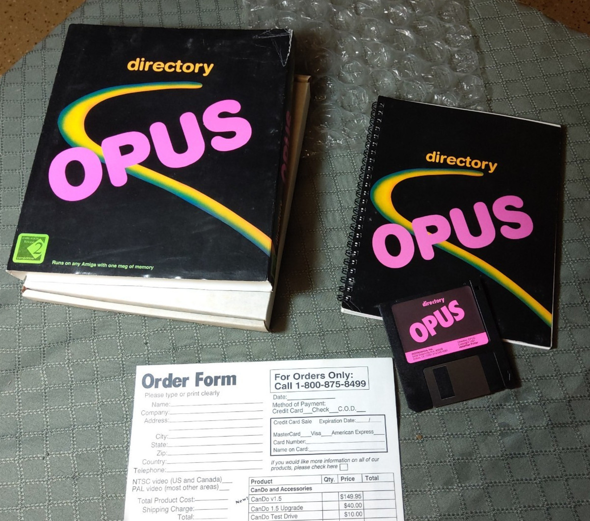 Vintage Opus Directory Commodore Amiga File Directory Software W/Diskette