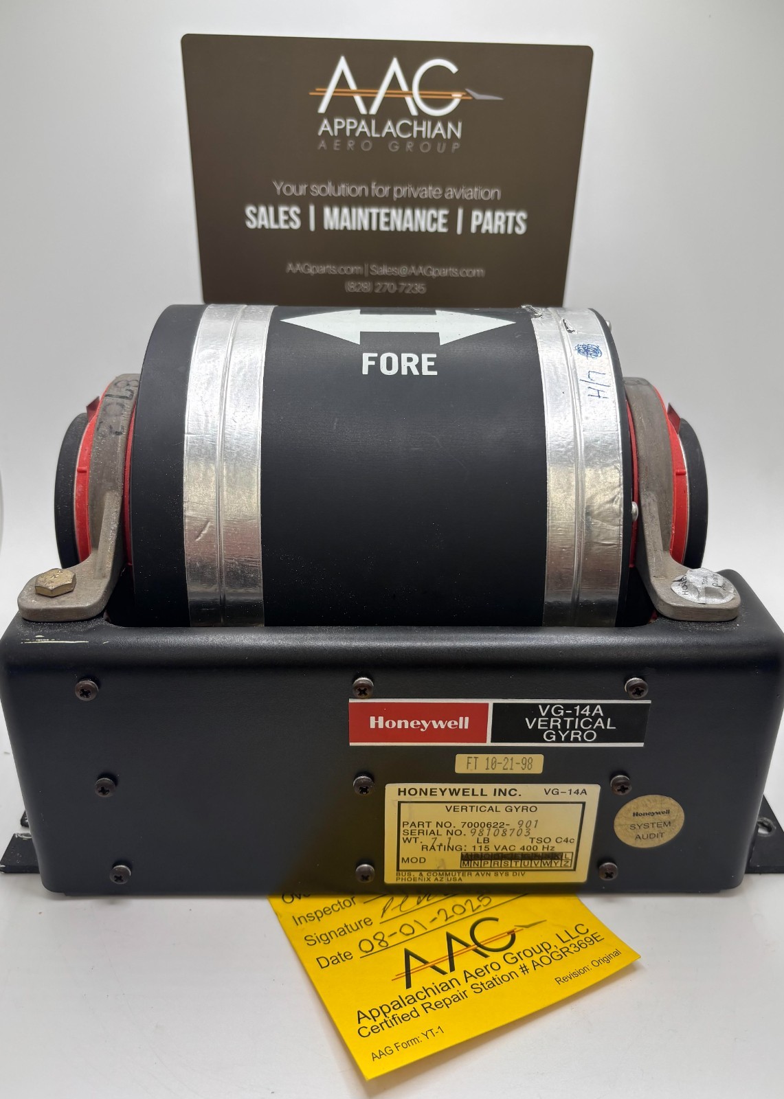 Honeywell VG-14A Vertical Gyro 7000622-901 Working When Removed 8/8/25
