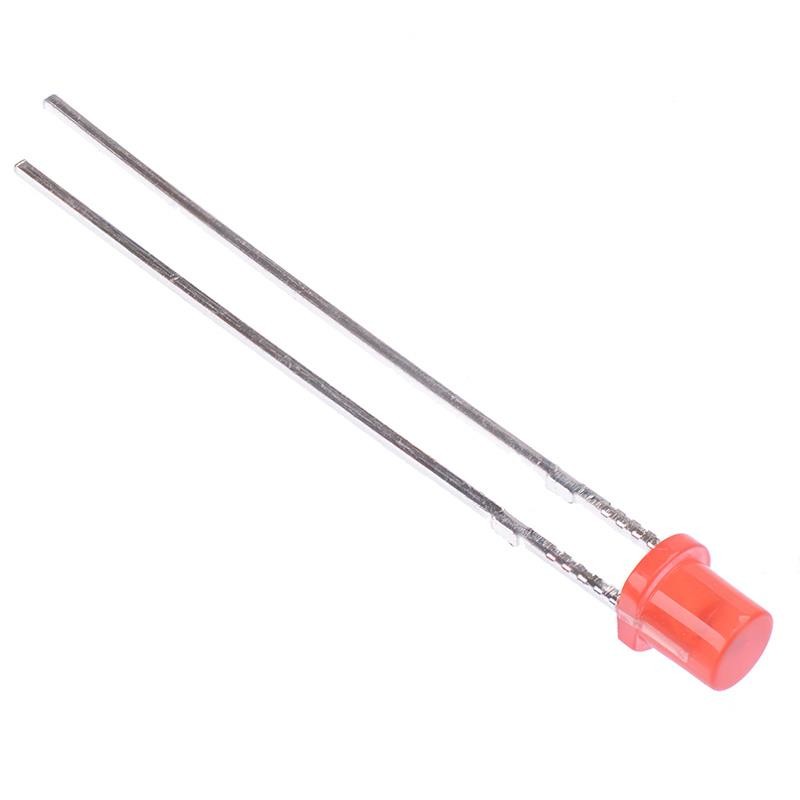 10 x Red 3mm Diffused Flat Top LED 13mcd