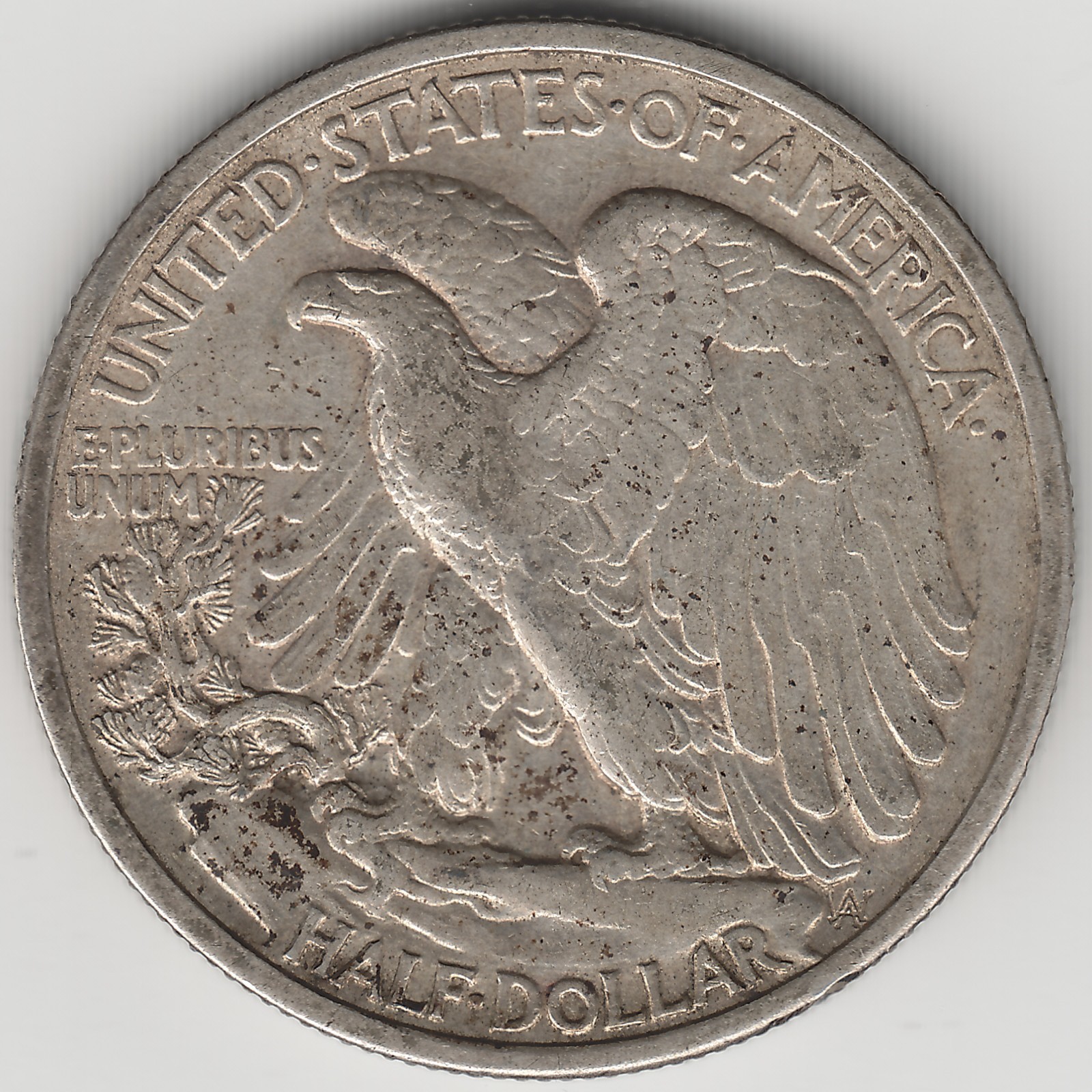 1917 Walking Liberty Half Dollar, AU, Machine/Mechanical Doubling
