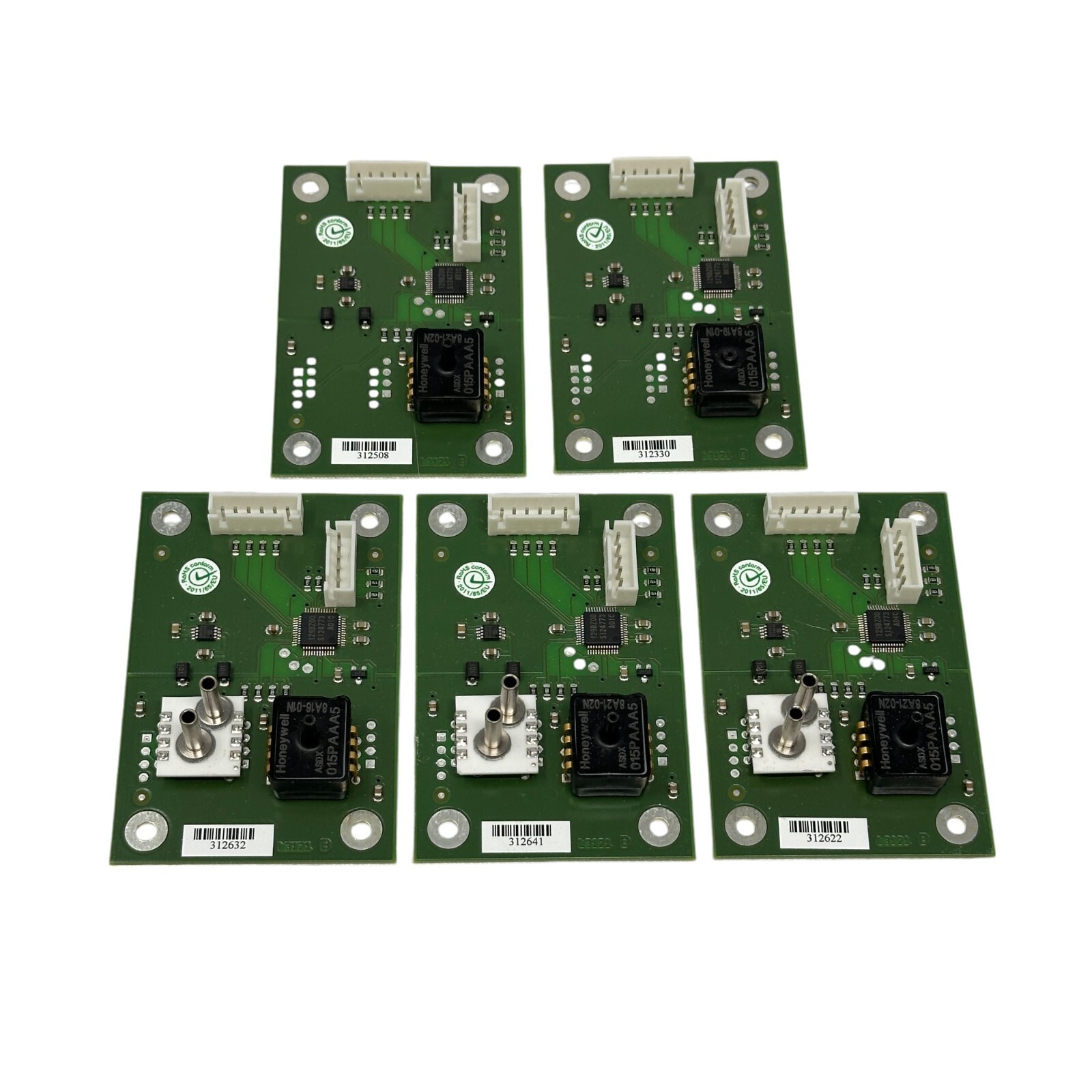 Lot of 5 HVAC Pressure Sensor Boards Zubler L3121 w/ Honeywell ASDX 015P-AAA5