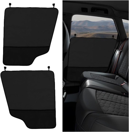 2PCS Car Door Protector for Dogs, Waterproof Anti-Scratch Vehicle Color: black