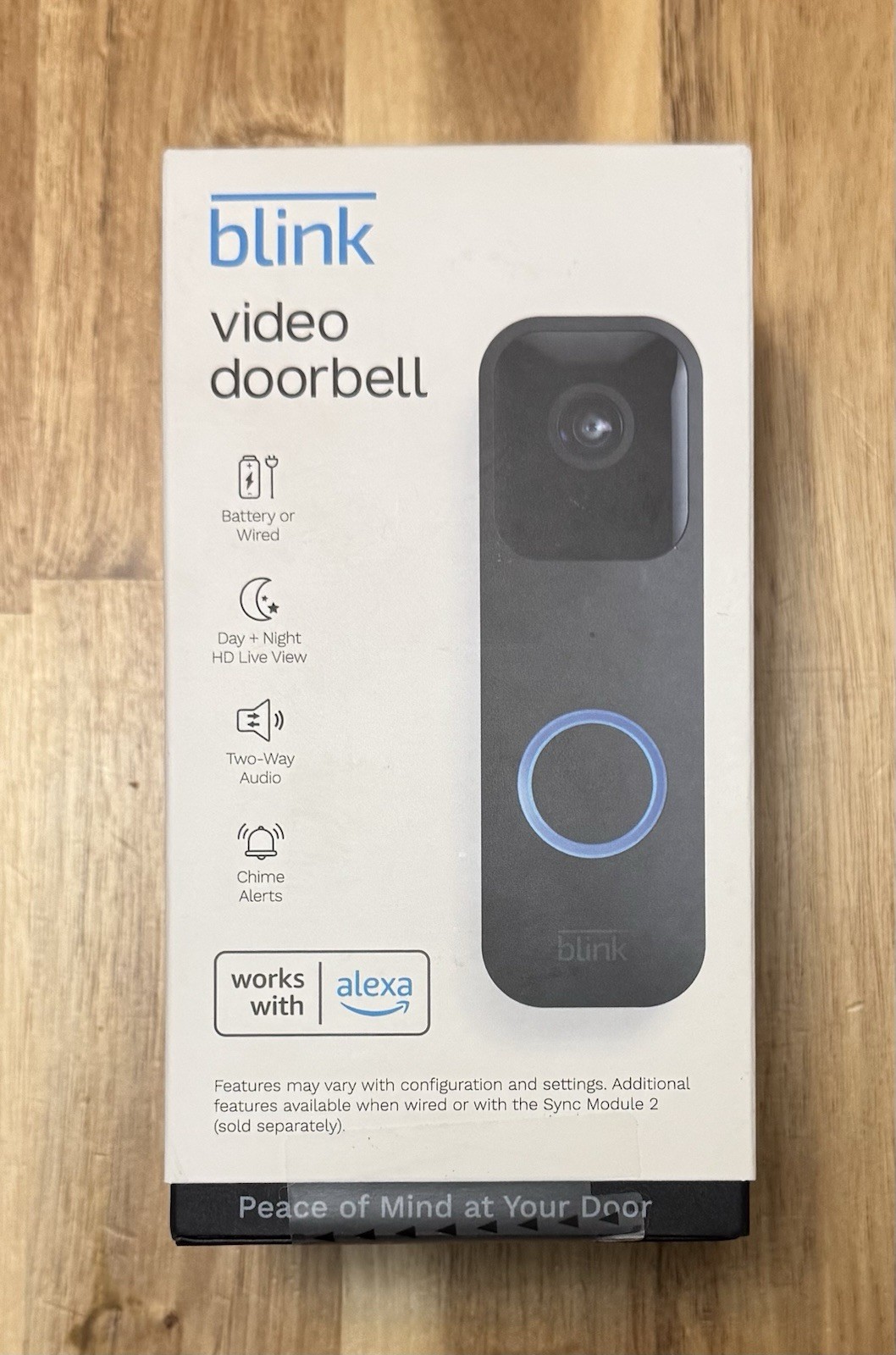 Blink Video Doorbell Two-Way Audio HD Video Motion & Chime Wireless/Wired SEALED