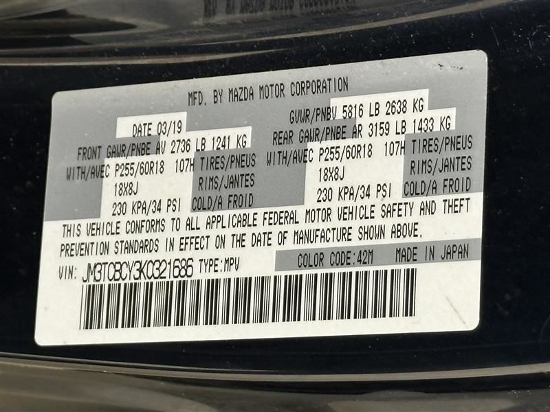 Camera/Projector Camera Front Windshield Mounted Fits 18-22 MAZDA CX-3 2617834
