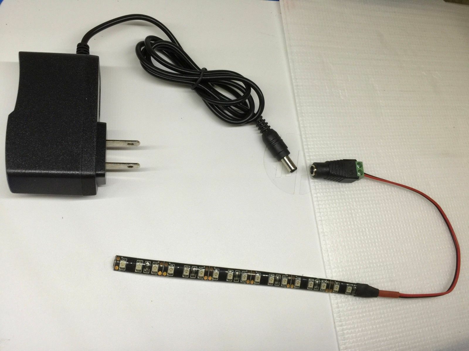 UV Ultra Violet Black Light Lamp LED Water Proof Strip+12v adaptor AC or DC plug