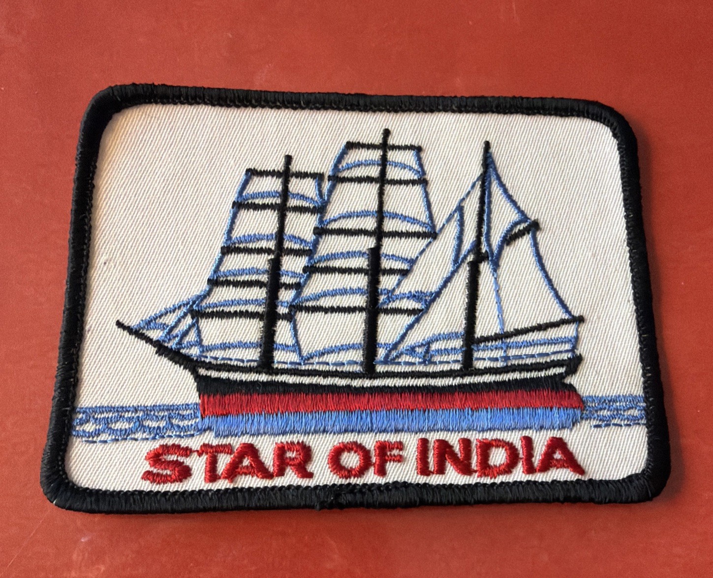 Vintage Star of India Sailing Ship Souvenir Embroidered Patch