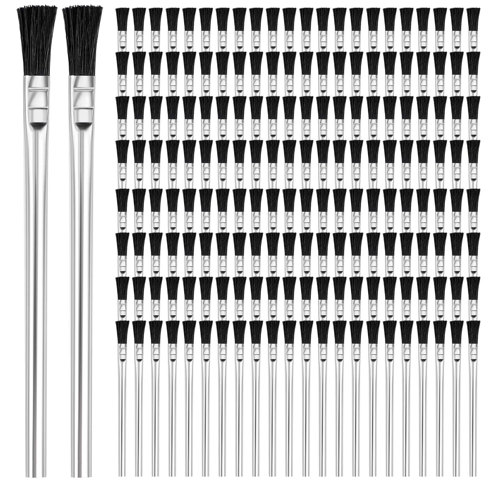 Lallisa 300 Pcs Acid Brush Bulk 3/8 Inch Wide Horsehair Acid Flux Brushes Epo...