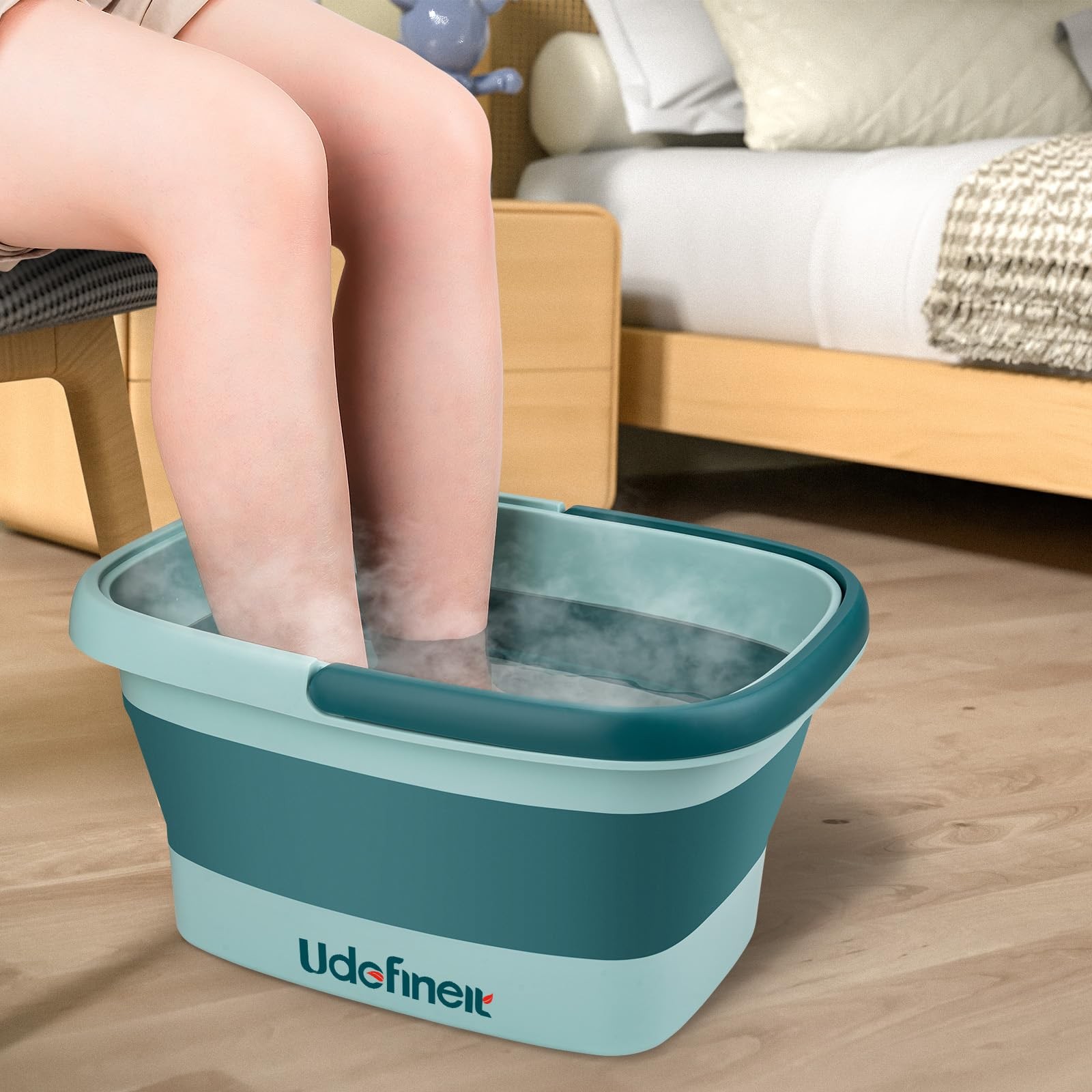 Udefineit Foot Bath Basin, Foldable  Portable Foot Soak Tub with Massage Acup...