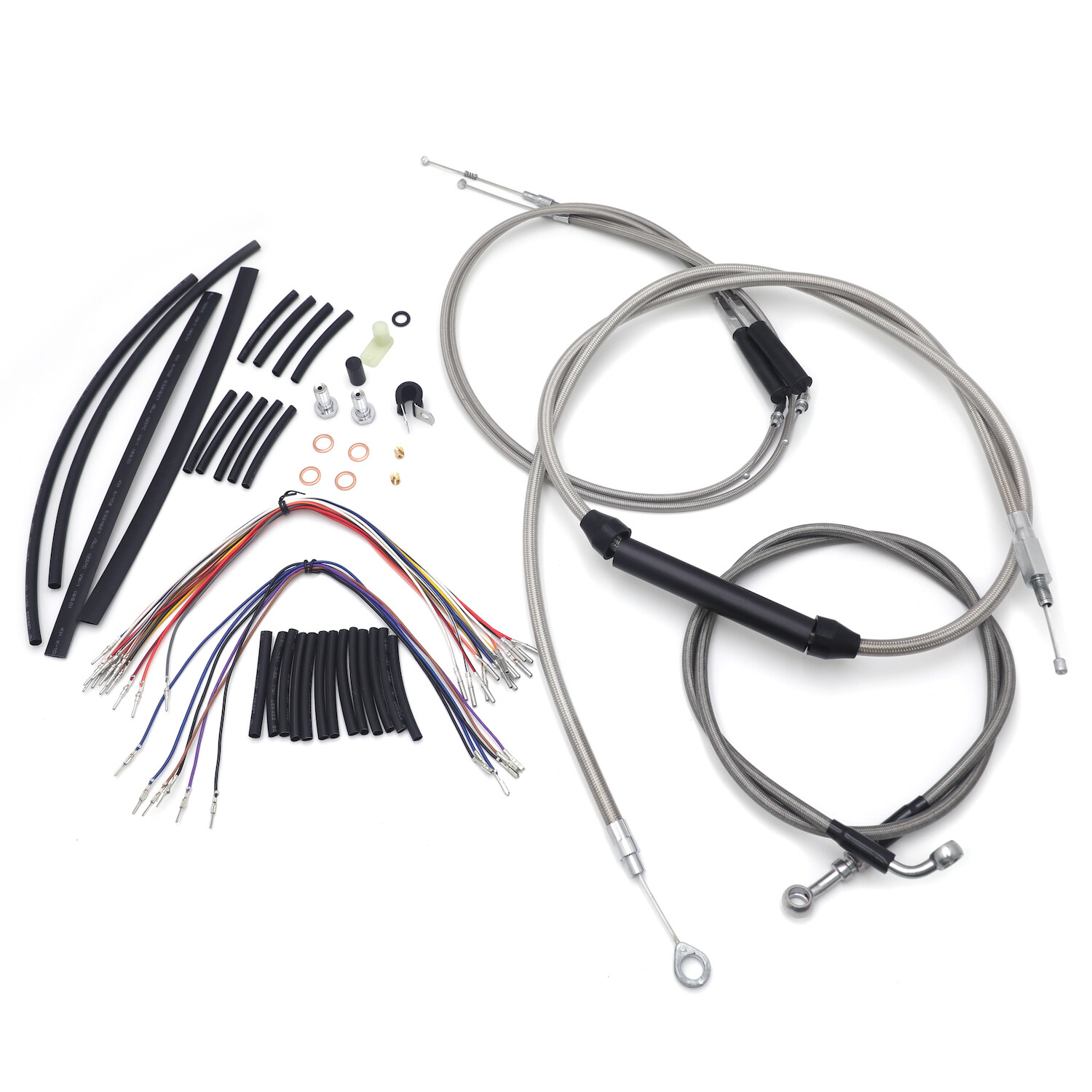 Extended Cable/Line Kits For 12" Handlebar 96-06 Dyna w/out ABS Super Glide