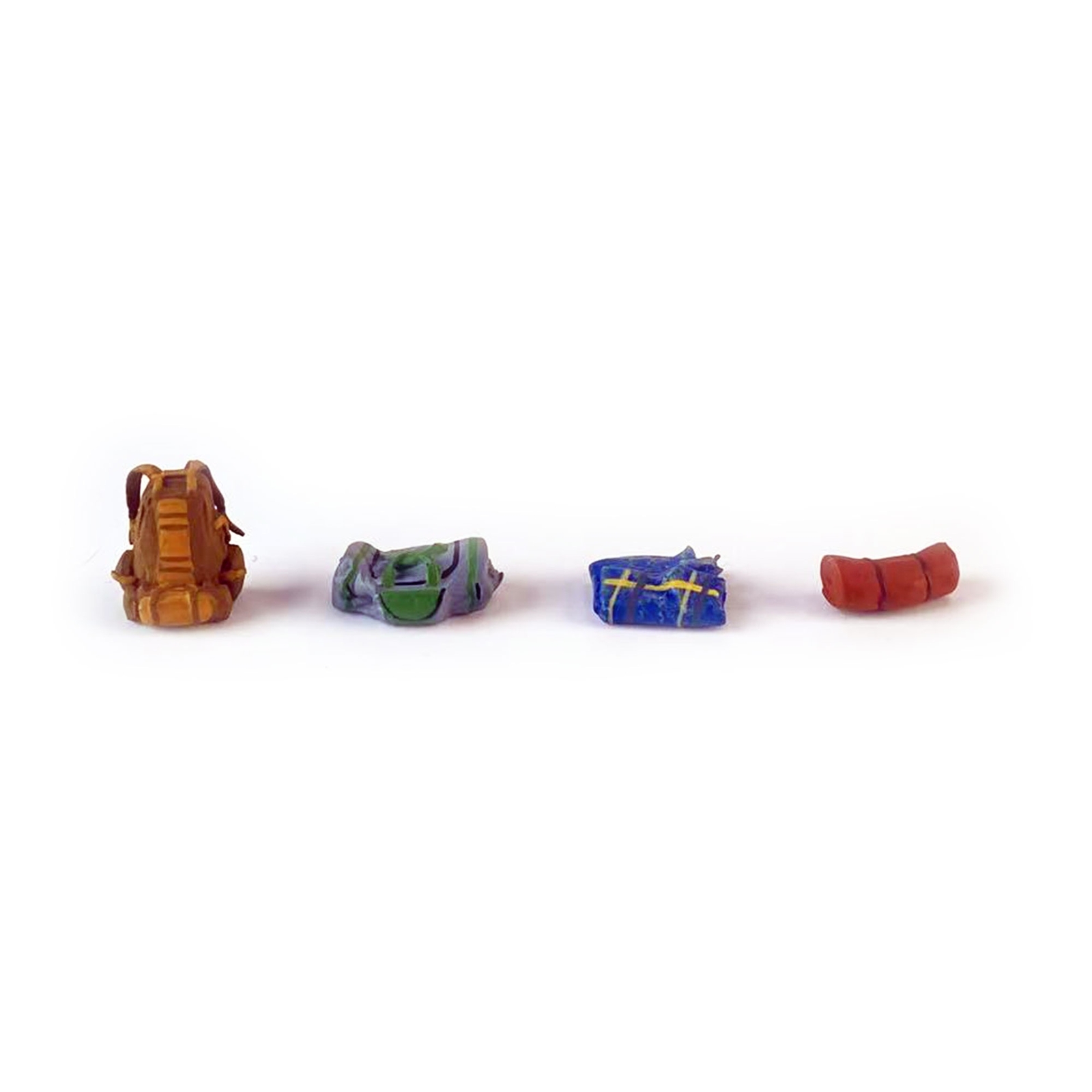 BN 1:64 Painted Figure Mini Model Miniature  Diorama Sand Camping Backpack Bag