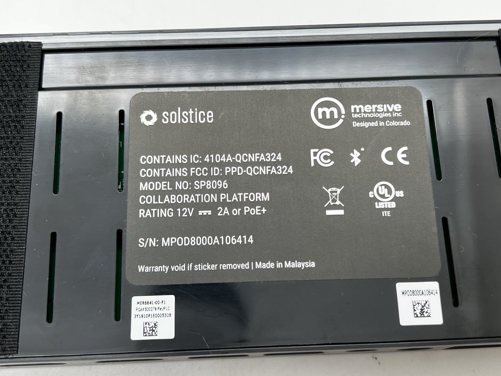 MERSIVE SOLSTICE POD GEN 3 SP8096 - NO AC ADAPTER (b)