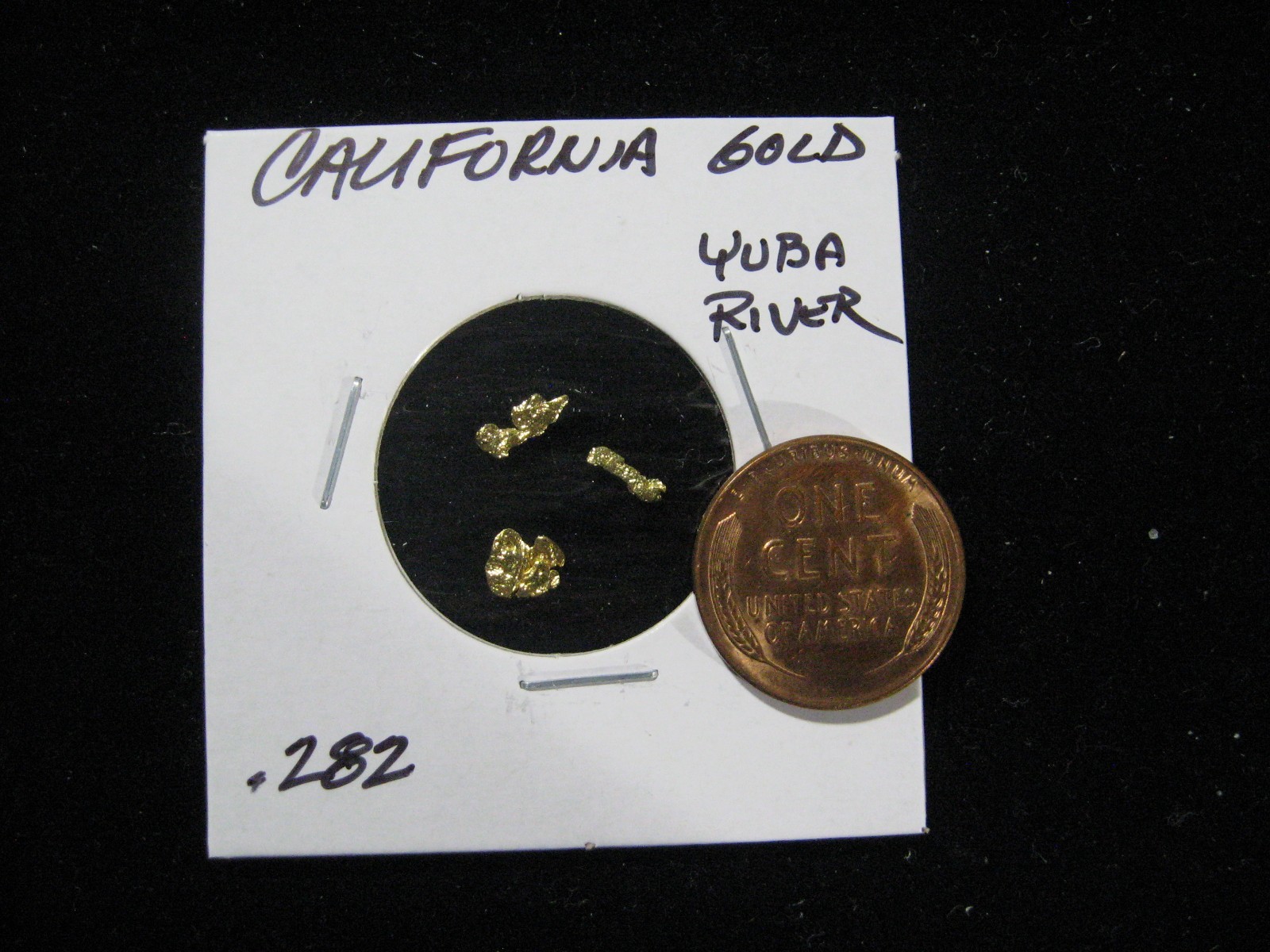 CALIFORNIA GOLD NUGGETS YUBA RIVER  .282 GRAM