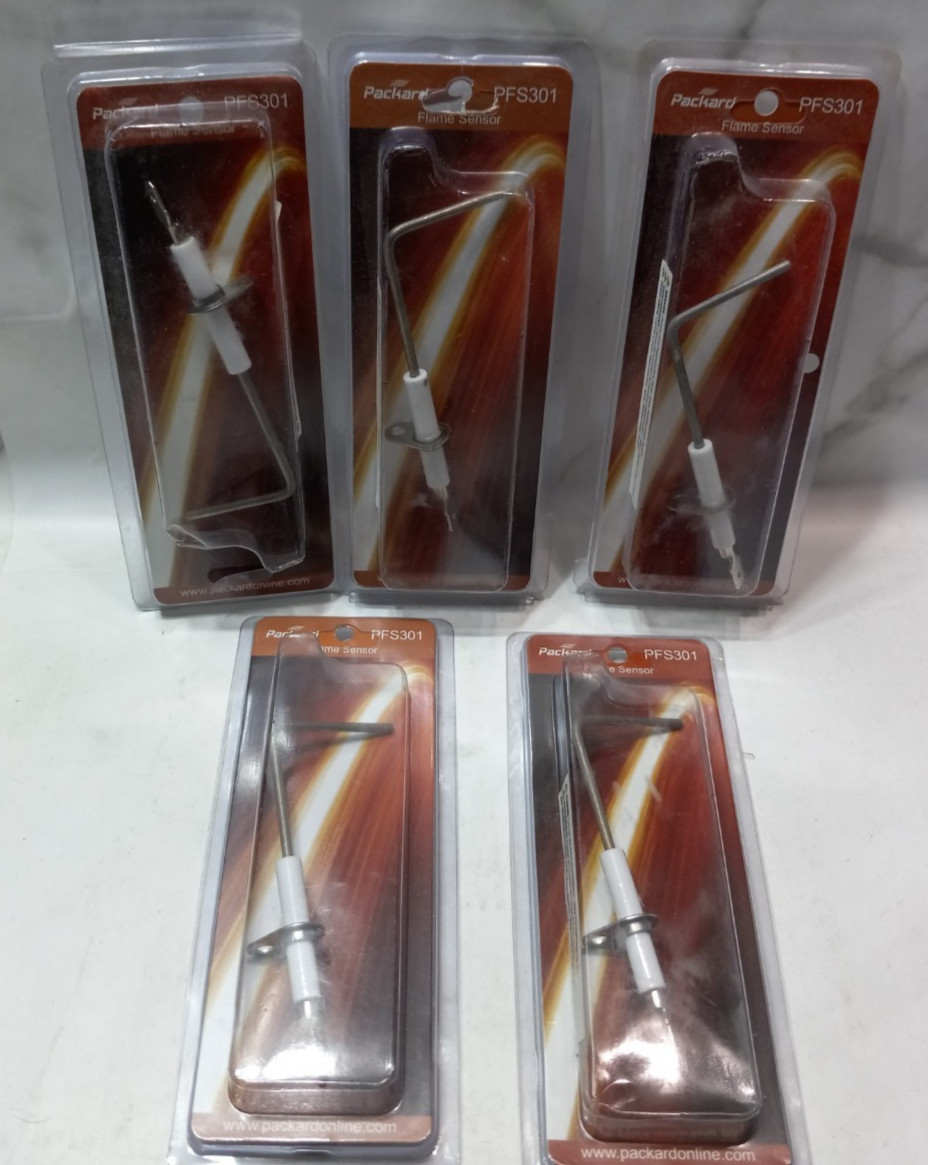 (5) Packard PFS301 Flame Sensor Ceramic Insulator Single Rod Rheem 62-23543-01