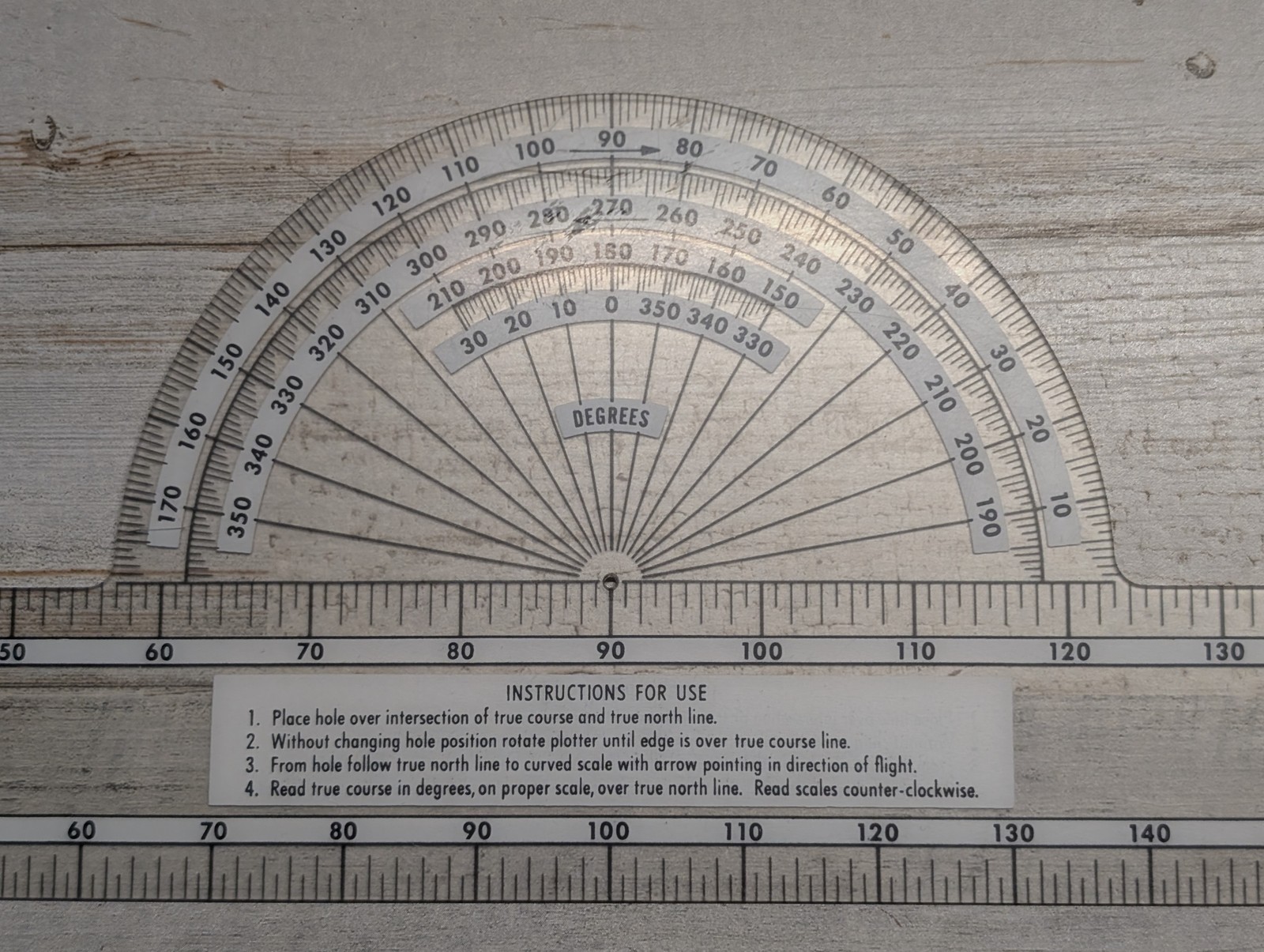 Aviation Flight Plotter Protractor WAC Sectional Chart Navigation Tool Pilot