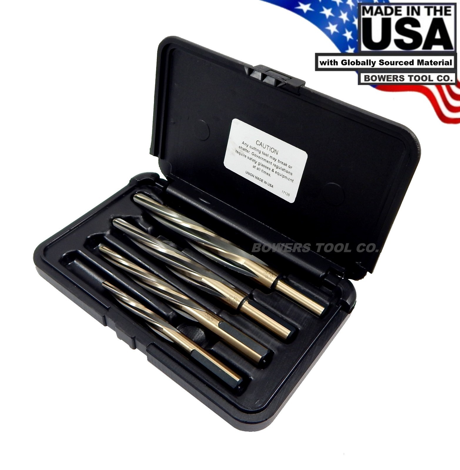 Norseman Hi-Tungsten Car Reamer Bit Set 4pc 3/8, 1/2, 5/8, 3/4" CR-4SP USA MADE