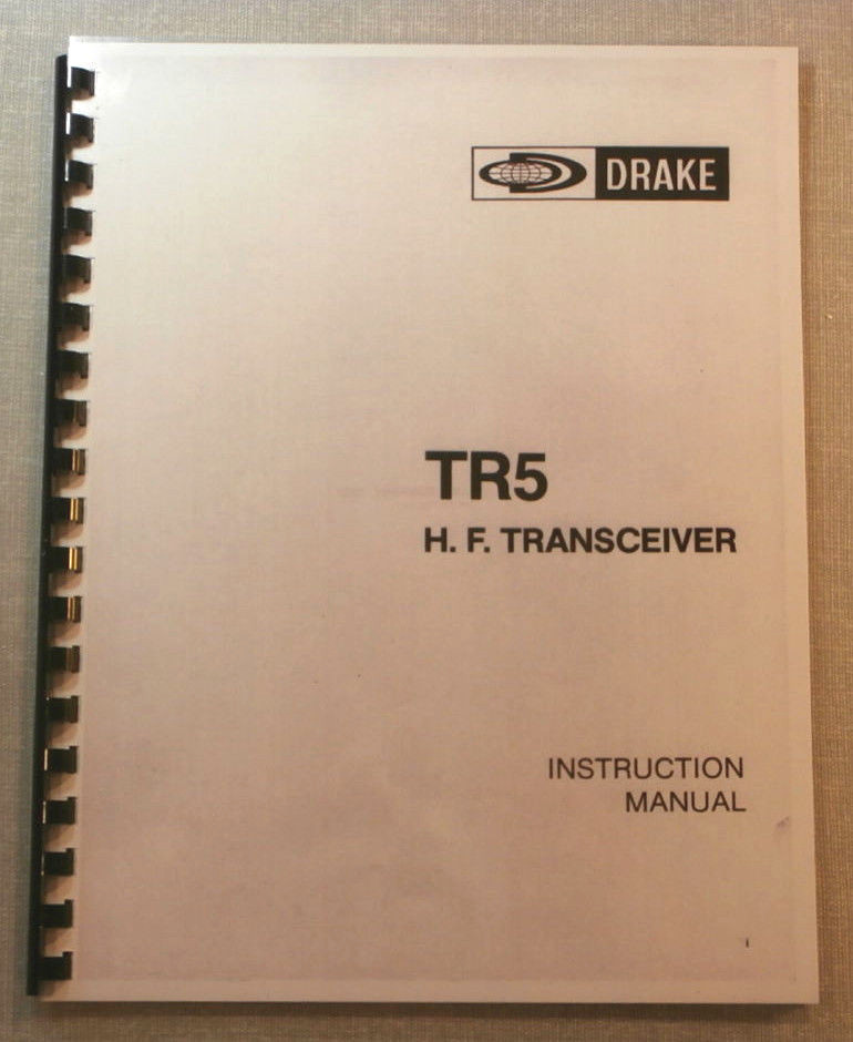 Drake TR-5 Instruction Manual - Premium Card Stock & Protective Covers!