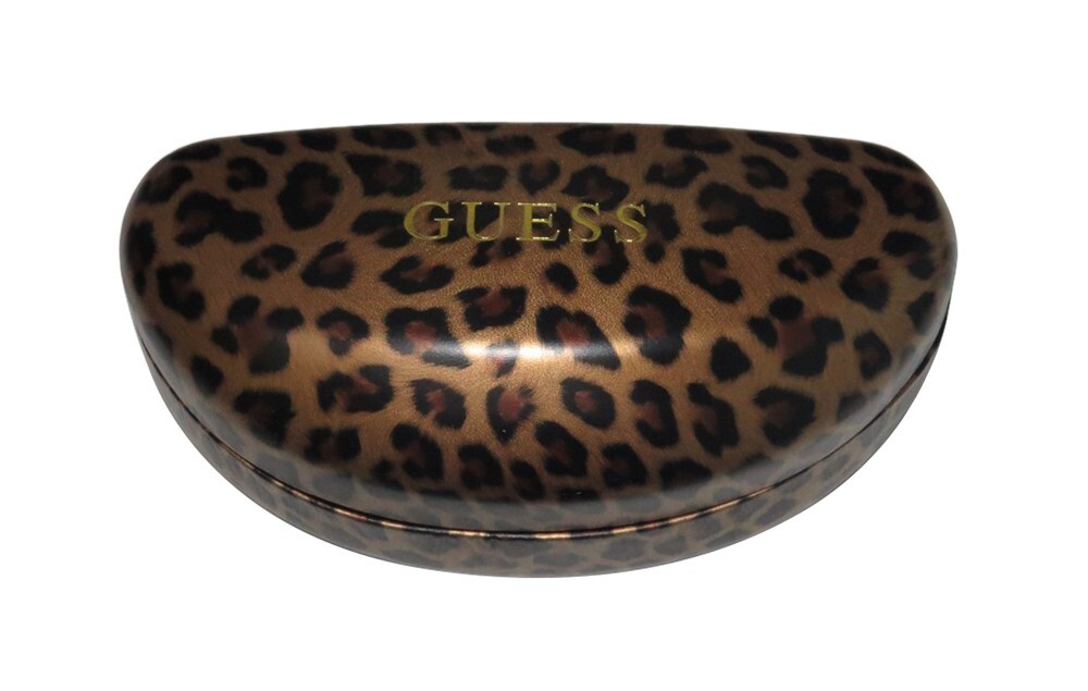 NEW GUESS LEOPARD PATTERN COLOR HARD CASE FOR SUNGLASSES/GLASSES FRAME/EYEWEAR