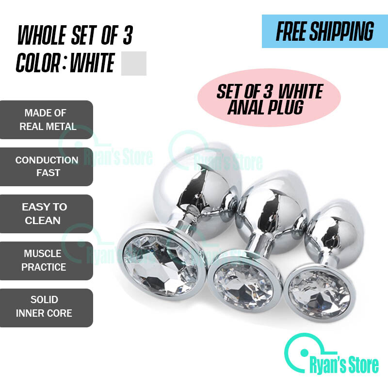 WHOLESALE 3XAnal Butt Plug Set for Women Men Metal Sex Toy G-spot Massager