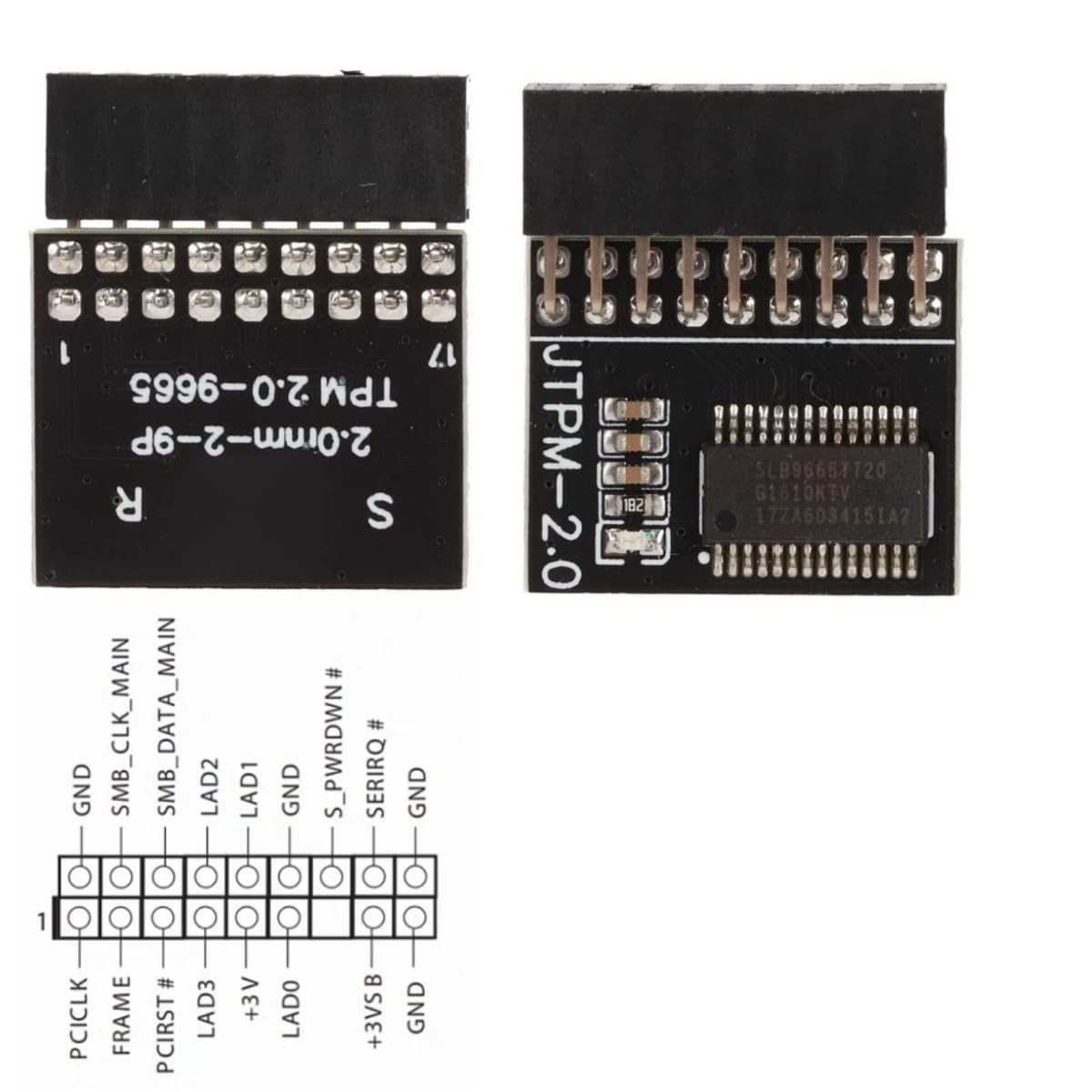 Yeiwenl TPM 2.0 Module 18 Pin, Encryption Security for ASROCK...
